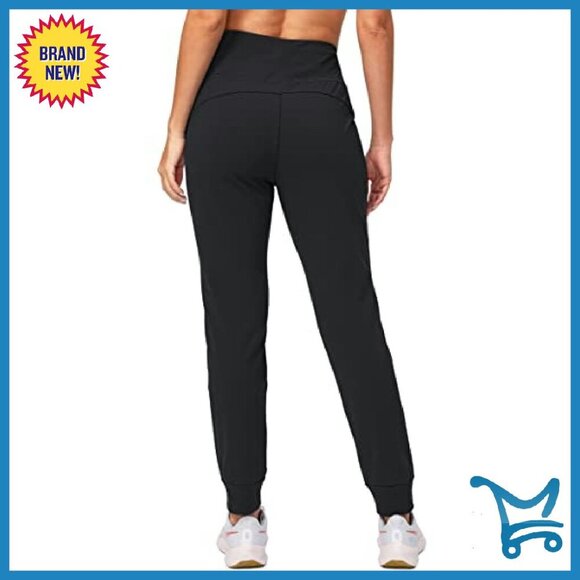 Fleece Lined High Waist Joggers Thermal Sweatpants Water Resistant Running - Picture 4 of 8